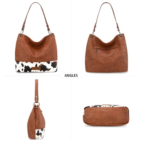 Image of Wrangler Hobo Bags for Women Vegan Leather Top Handle Shoulder Purses and Handbags