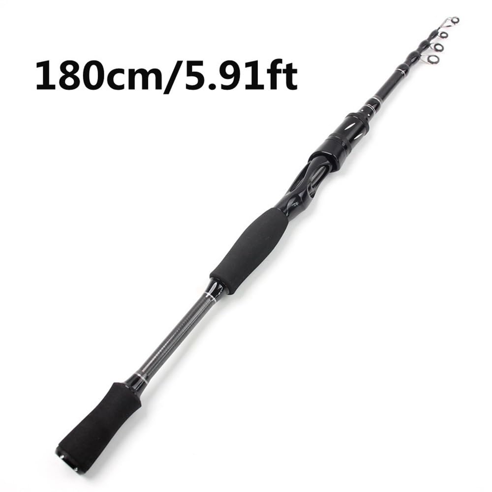 Wędki, Carbon Shock Absorbing Spinning Rod Ultra Light Short Section Fishing Pole Sprzęt wędkarski
