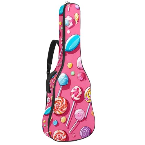 Sac de transport guitare acoustique sous la pluie en ville