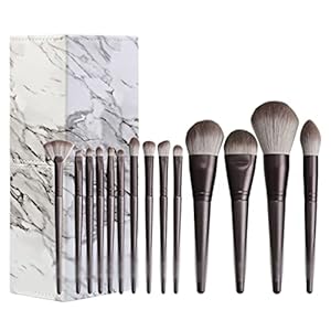14Pc Makeup Brushes Set Cosmetic Foundation Powder Blush Eye Shadow Lip Make Up Brush Tool Kit with Holder
