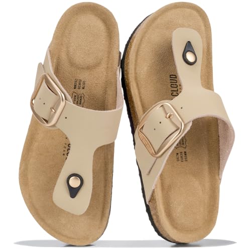 Image of Project Cloud 100% Genuine Leather Thong Sandals & Flip Flops for Women