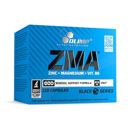 Olimp ZMA - 120 Kapseln - Enthält 10mg Zink, 150g Magnesium und 3,5mg Vitamin B6