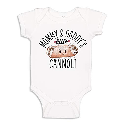 Image of Mommy and Daddy's Little Cannoli Baby Bodysuit One Piece or Toddler Shirt Cute Italian Baby Clothes