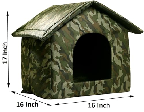 Image of Petslover Outdoor Dog beds Water Resistant Foldable Pet Cave Tent for Cats & Small Dogs Puppies Perfect for Indoors Outdoors