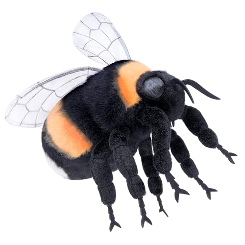 lilizzhoumax Hummel Plüschtier 20cm/7.8zoll Simuliertes Tier Kawaii Spielzeug Biene Realistische Kuscheltier Ostern Geschenk für Jungen Mädchen Kinder pelziges Stofftier