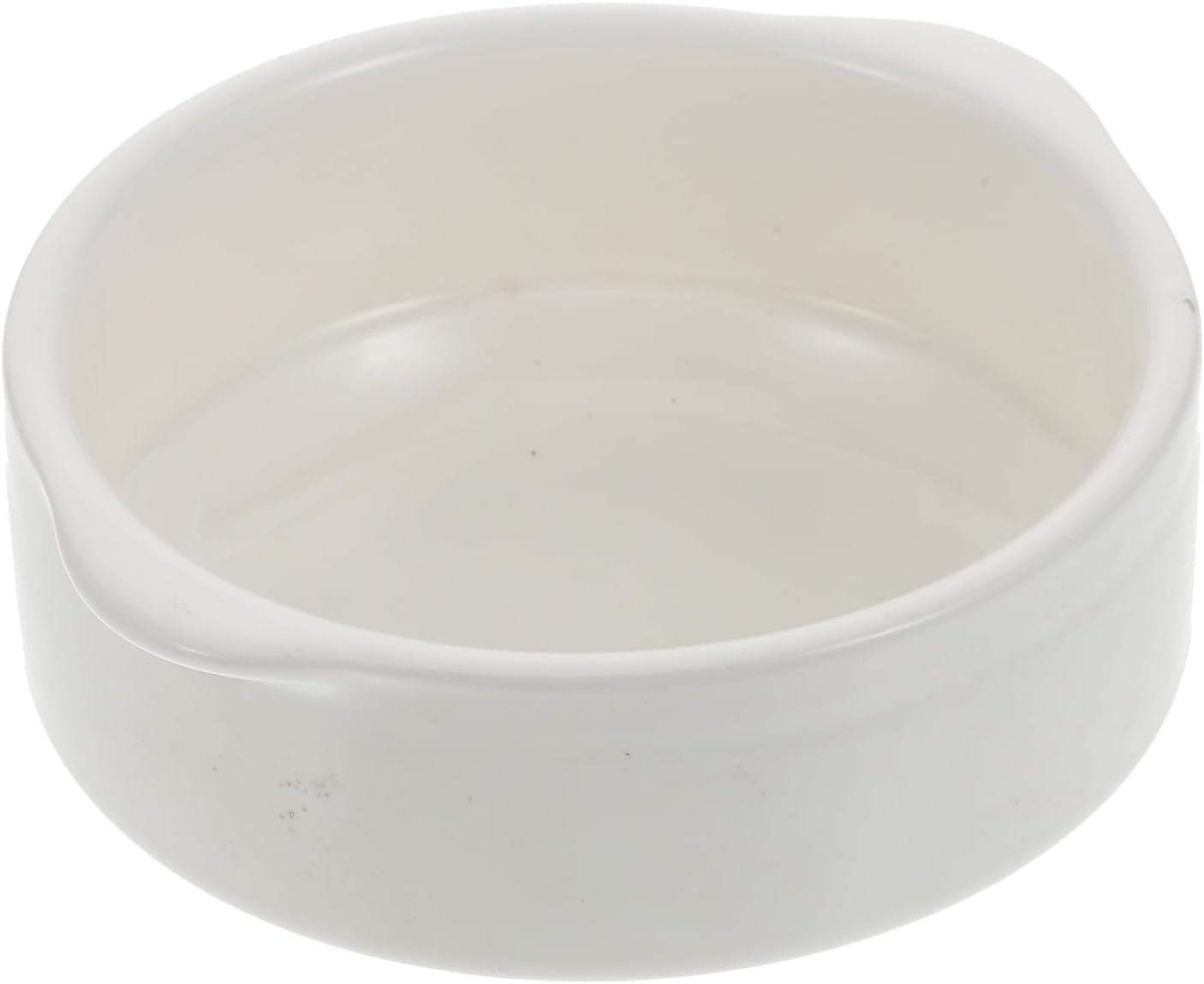 Kichvoe Halloween Ceramic Stewing Bowl Double Ear White Heat Resistant