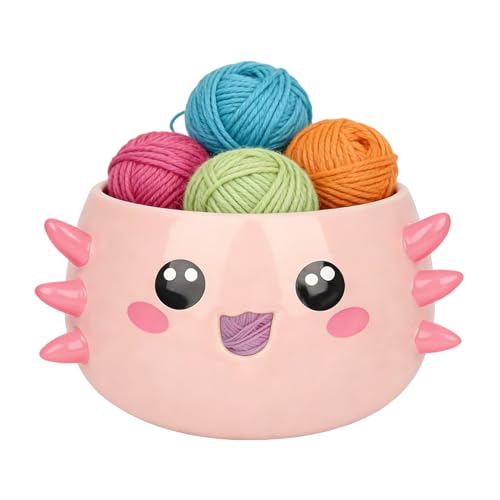 Grand porte-laine avec distributeur de pelotes anti-nœud pour tricot et crochet