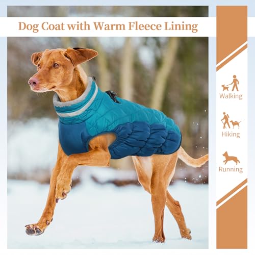Image of Dog Jackets for Small Dogs, Warm Dog Winter Coat with Harness, S