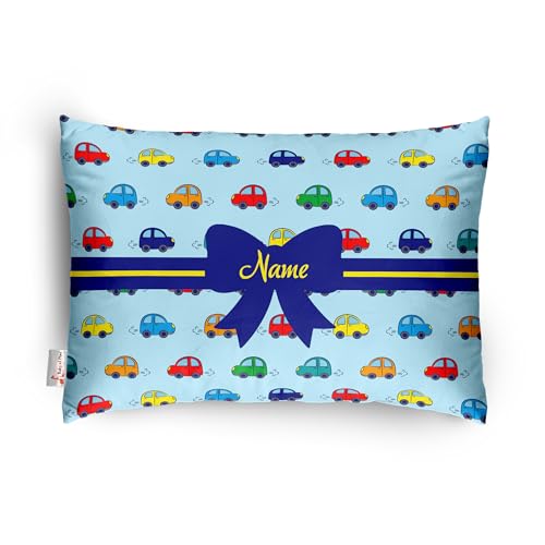 Image of Personalized Pillow for Kids a€ inch Custom Name, Super Soft Cotton Kids Cushion for Infants & Toddlers, 1 Month to 5 Year Olds, Adorable Prints