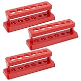 HOBBIESAY 3 Stück Reagenzglasständer Multifunktions Zylinder Display Ständer Spritzenhalter 6 Löcher Mit Lochdurchmesser 13/18mm Für Wissenschaftsexperiment Party Klassenraum
