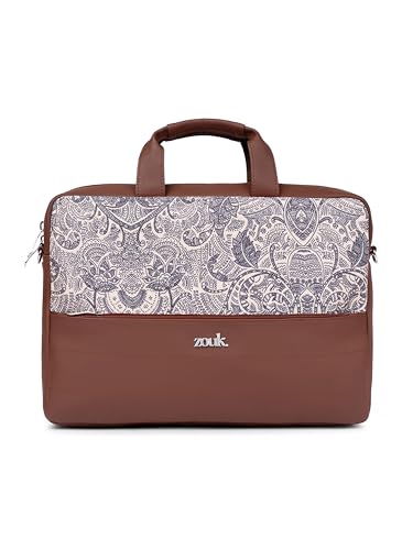Image of ZOUK Arin Laptop Bag | Slim & Stylish Laptop Bag for Women Office Use | Fits 15.6+ Inch Laptop | Padded Compartment Fits up to 17 Inch Laptop | Water-Resistant | Lightweight