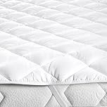 Snugglemore Caravan Shaped Mattress Topper Premium Hollowfibre Filling Island Bed or Cut Off Bed with Elasticated Straps (Cut Off Bed)