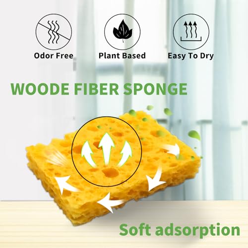 Image of 30PCS 2 inch x 1.4 inch Replacement Welding Soldering Iron Tip Cleaning Sponge Solder Tip Cleaning Sponge Yellow