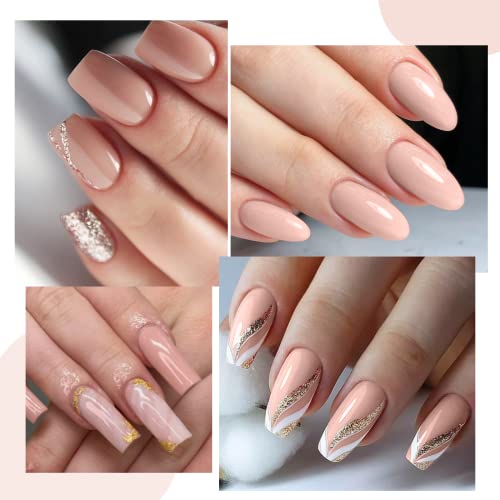 TOMICCA UV-Nagellack Nude,15ml Soak Off UV LED Gel-Nagellack Pastell Nude für Nail Art Gel Nageldesign – Bild 5