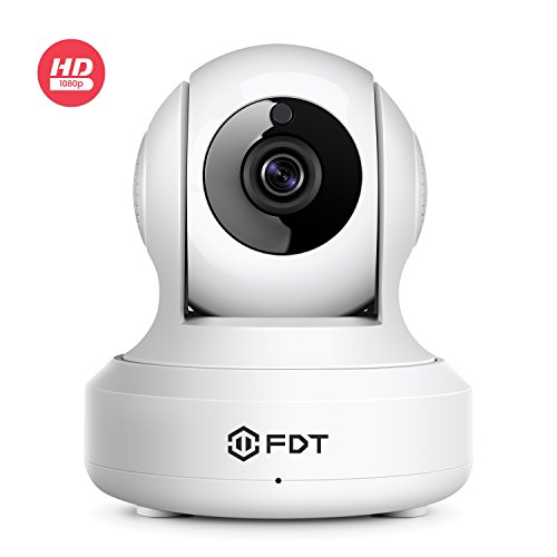 FDT 1080P HD WiFi Pan/Tilt IP Camera (2.0 Megapixel) Indoor Wireless Security Camera FD8901 Plug & Play, Two-Way Audio & Nightvision (White)