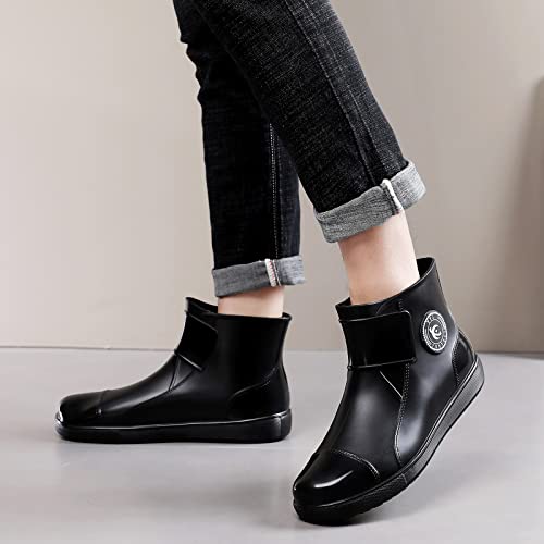 Hsttgsr Rain Boots For Women And Men, Waterproof Rubber Boots Mens Anti Slip Garden Boots, Super Comfort Lightweight Fishing Shoes, Chelsea Ankle Adult Soft Rain Shoes And Outdoor Work Shoes #TOP4