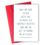 ATTLVV Funny Father's Day Card, Happy Fathers Day Gift for Dad Father, Unique Father's Day Card Gifts from Son Daughter Family, Dad Birthday Card,