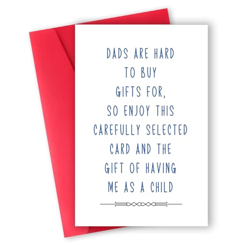 ATTLVV Funny Father's Day Card, Happy Fathers Day Gift for Dad Father, Unique Father's Day Card Gifts from Son Daughter Family, Dad Birthday Card,