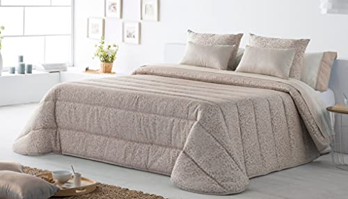 Tejidos JVR - Edredón Conforter Nórdico Ferrara, Excelente Confort de Invierno (Beig, Cama 180)