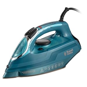 Russell Hobbs Iron [ 3100W, 230g ] PowerSteam Ultra Steam Shot Series (Coconut Infused Ceramic Soleplate, 50% Smoother Glide, 2x More Durable, Anti-Calc, Auto Shut-Off) 26340