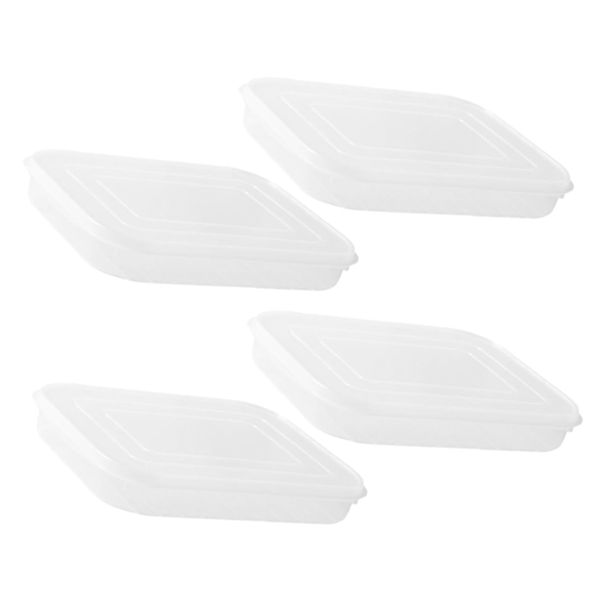 MAGICLULU 2 Set Più Croccante Custode Del Burro Francese Organizzatore Del Frigorifero Contenitore Per Il Bacon Contenitore Per Il Congelatore Contenitori Ermetici Con Coperchio 4 Pezzi * 2