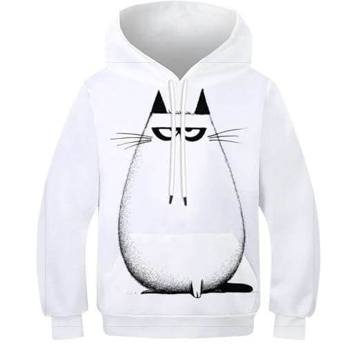 Sweat-shirt 3D chat enfants fini les pulls lourds avec ce sweat léger 8-10Y