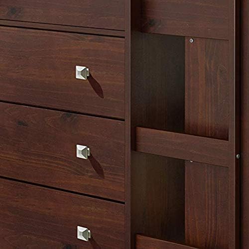 Close-up of drawer handles and side panel of Donco Kids Low Loft Bed