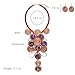 RUIYIMING Statement African Necklace For Women African Jewelry Costume Earring Sets Tribal Fashion Colorful Big Rhinestone Crystal Pendent Collar Choker Bold Chunky Bib Handmade (D red)