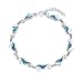 Produktbild Nautisch Seepferdchen Blau Opal Charm Strangarmband Für Damen 925 Sterling Silber Erstellt