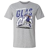 500 LEVEL Tyler Glasnow Shirt - Tyler Glasnow Los Angeles D Glas Gas WHT (Heather Gray, Large)