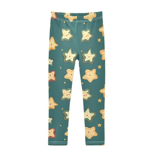 ZZKKO Girls Leggings Christmas Cookies Toddler Girls Clothes Leggings for Girls Toddler Girls Leggings 3-4T