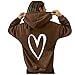 Zilosconcy Tagesangebote Heute Damen Damensweatshirts Herz Mit Bedrucktem Langarm O Ausschnitt Mit Tasche