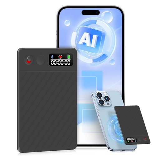 Luxtraphor AIボイスレコーダー 自動文字起こし リアルタイム翻訳 要約 マインドマップ 話者識別機能 通話/会議/対面録音モード テキスト・画像・音声 ワンタッチ録音 256言語対応 取材・講演・授業 MagSafeマグネット式吸着 ノイズ低減 Bluetooth5.2 デュアルマイク搭載 50時間録音 薄型 スマホ PC iOS&Android対応 専用アプリ グレー A3P