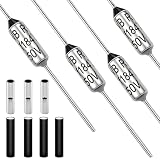 Tnisesm 10 Pcs 184 Degree Metal Thermal Cutoffs Thermal Fuse 10A 250V with Non-Insulated Butt Connectors(22-18 AWG) for Motor Transformer Electric Industrial Home Appliance 184°+BN0.75