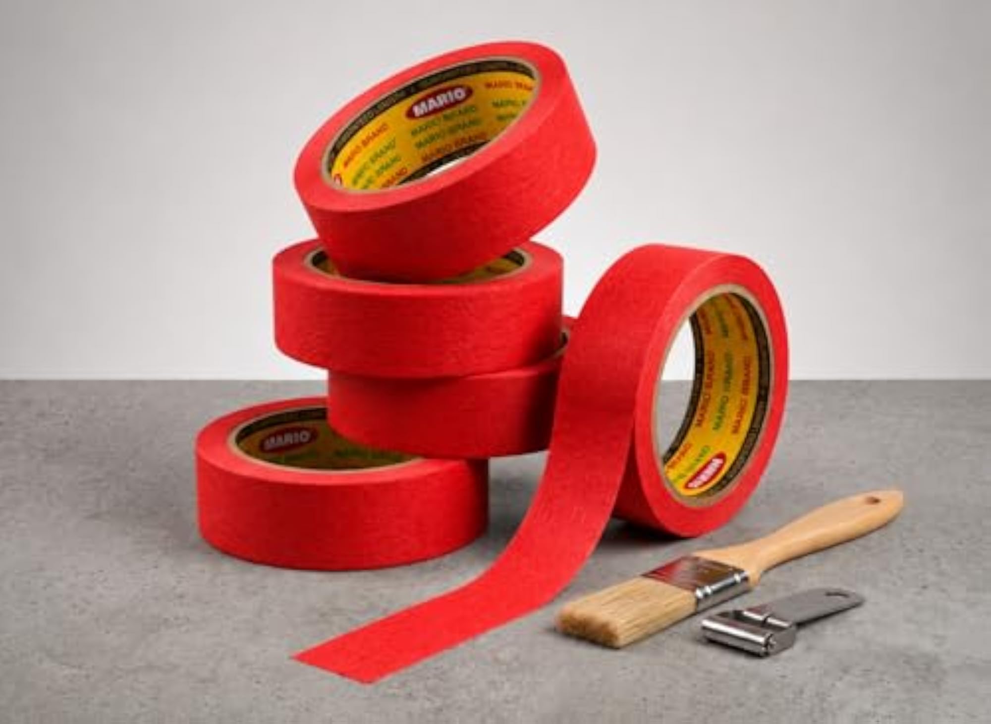 Durable Adhesive Masking Tape, 20 Meter Length, Pack of 2 Rolls