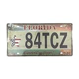 6x12 Inches Vintage Feel Rustic Home,bathroom and Bar Wall Decor Car Vehicle License Plate Souvenir