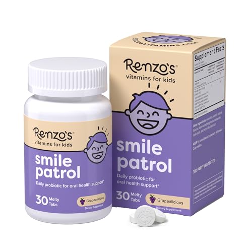 Renzo's Smile Patrol Oral Probiotics for Kids, Dissolvable Tabs, 30-Count