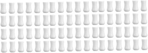 Garneck 72 Pçs De Cortinas Cortinas De Janela De Madeira Pingentes De Cortina De Madeira Acessórios Brancos Puxadores Pendurados Ou Extremidades Persianas De Haste Bola Borlas Puxadores