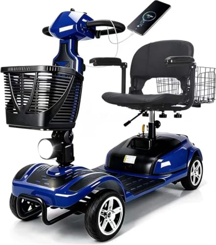 Image of Heavy Duty All Terrain Fast Wheel Mobility Scooter for Seniors and Adults (Heavy Duty Blue2)