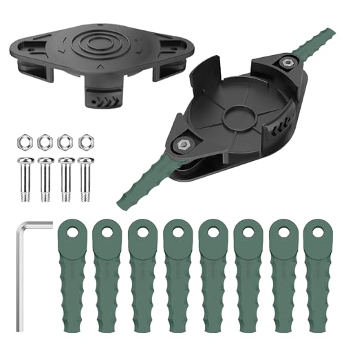 Viilich Unkrautfresser Klingenkopf,Trimmerkopf,kompatibel PRTA 20-Li B2- IAN 330831, PRTA 20-Li C3- IAN 351753,Parkside trimmer Ersatzspulen (1 Trimmerkopf + 8 Ersatzklingen + 4 Schrauben Set)