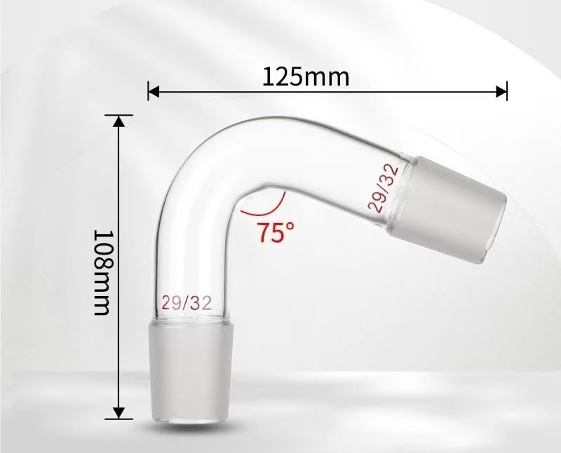 Borosilicate Glass Distillation Joint—Laboratory Elbow Joint (Compatible with 19/26, 24/29, 29/32 Specifications)(29-32)