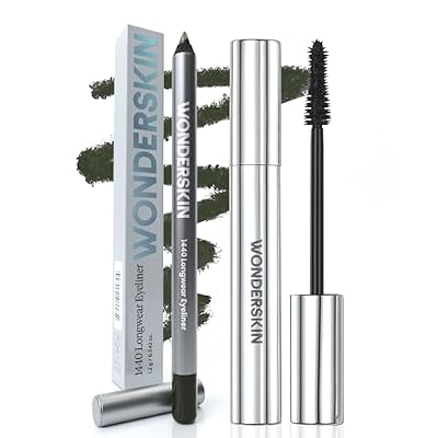 محدد عيون Wonderskin 1440 طويل الأمد (زيتوني) مع ماسكارا Wonderskin Black