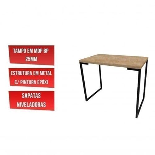 Conjunto Home Office Industrial 2 Peças 1 Escrivaninha e 1 Estante Porto Fitmobel Natura/preto