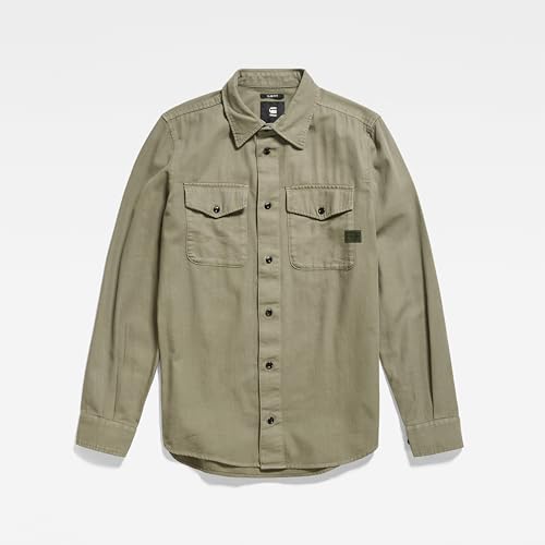 G-STAR Marine Slim Shirt, Maglietta Uomo, Verde Scuro (Shamrock Gd D20165-D454-B681), S - 4
