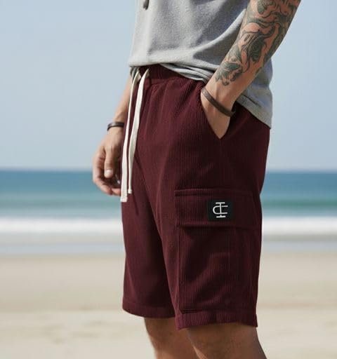 Image of INDICLUB Men's Athletic Performance Shorts,Casual Everyday Wear, Comfortable Drawstring Style