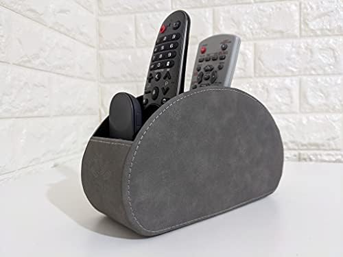 Homeze Remote Control Holder and Caddy Organizer Stand for TV Remote and Table Top (Grey)