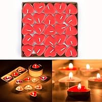 50 velas perfumadas decorativas en forma de corazón para