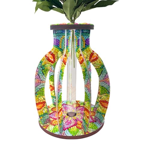 Vase à Strass à Peindre | Kit Artistique de Vase à Strass | Création Manuelle Déco Maison Cadeau pour