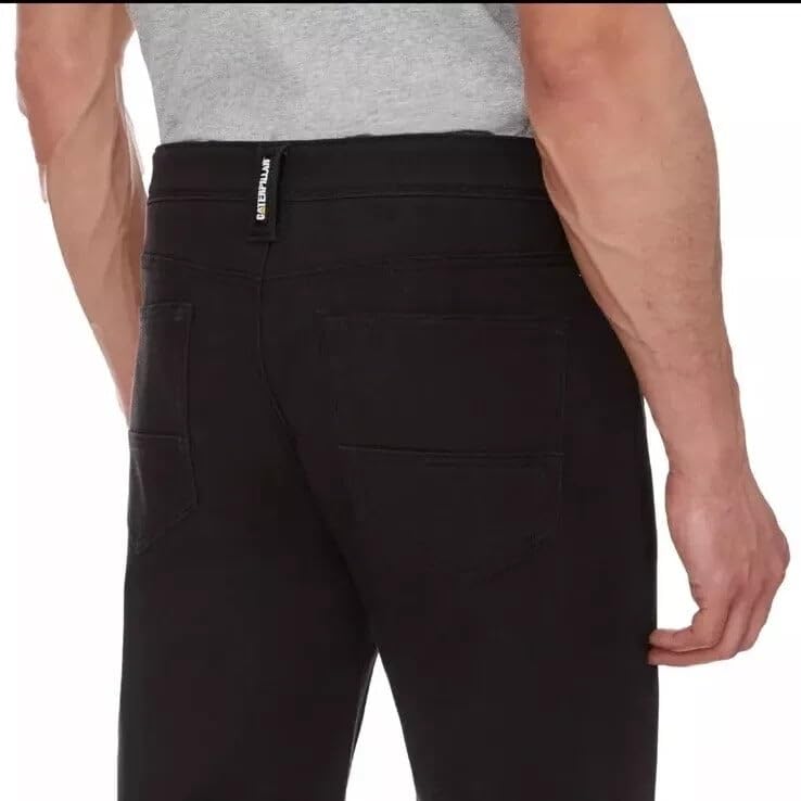 CAT Caterpillar Men's Fleece Lined Canvas Work Pants, Straight Leg, Stretch Fabric (Black, 30x32)2