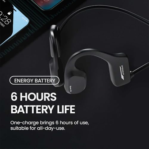 Image of Bone Conduction Headphones IPX8 Swimming Waterproof Dustproof Sweatproof MP3 Player Underwater Music Player 32GB, Open-Ear Wireless Bluetooth 5.4 with Mic,New 2025,Black